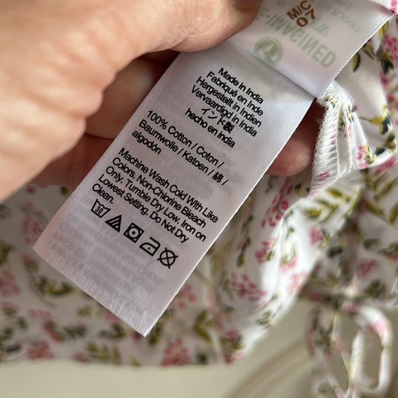 J.Crew Cotton button down blouse tie sleeves reimagined size Med - Picture 7 of 8